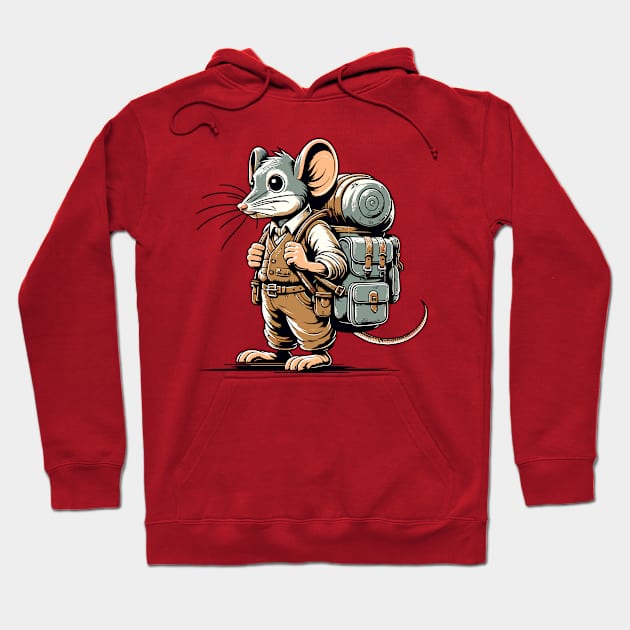 Rat with backpack Hoodie by Art_Boys